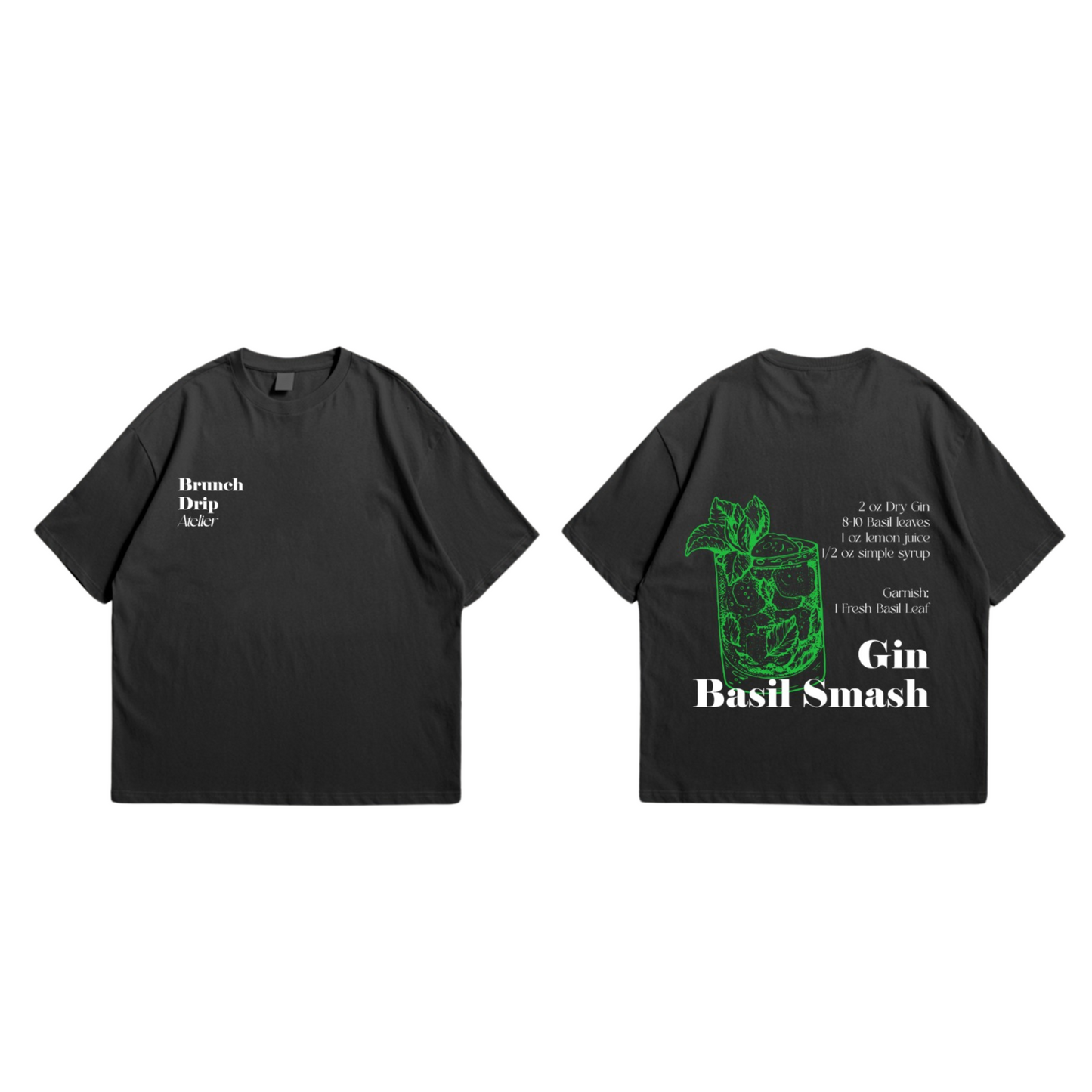 Gin Basil Smash in Black